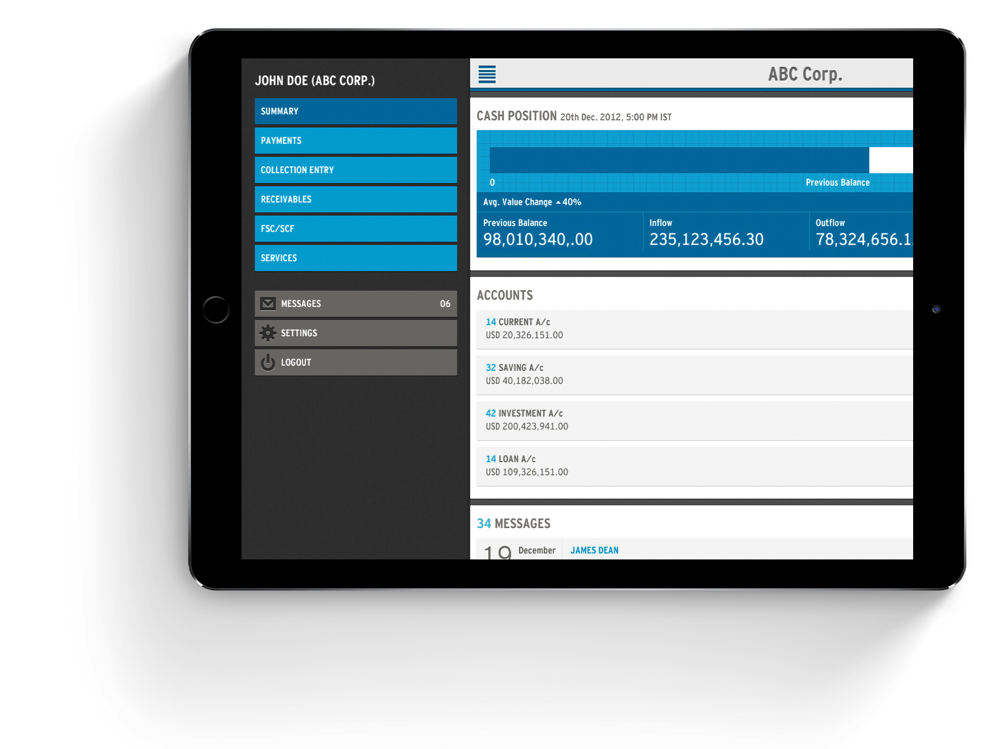 iPad Visual Design Mockup