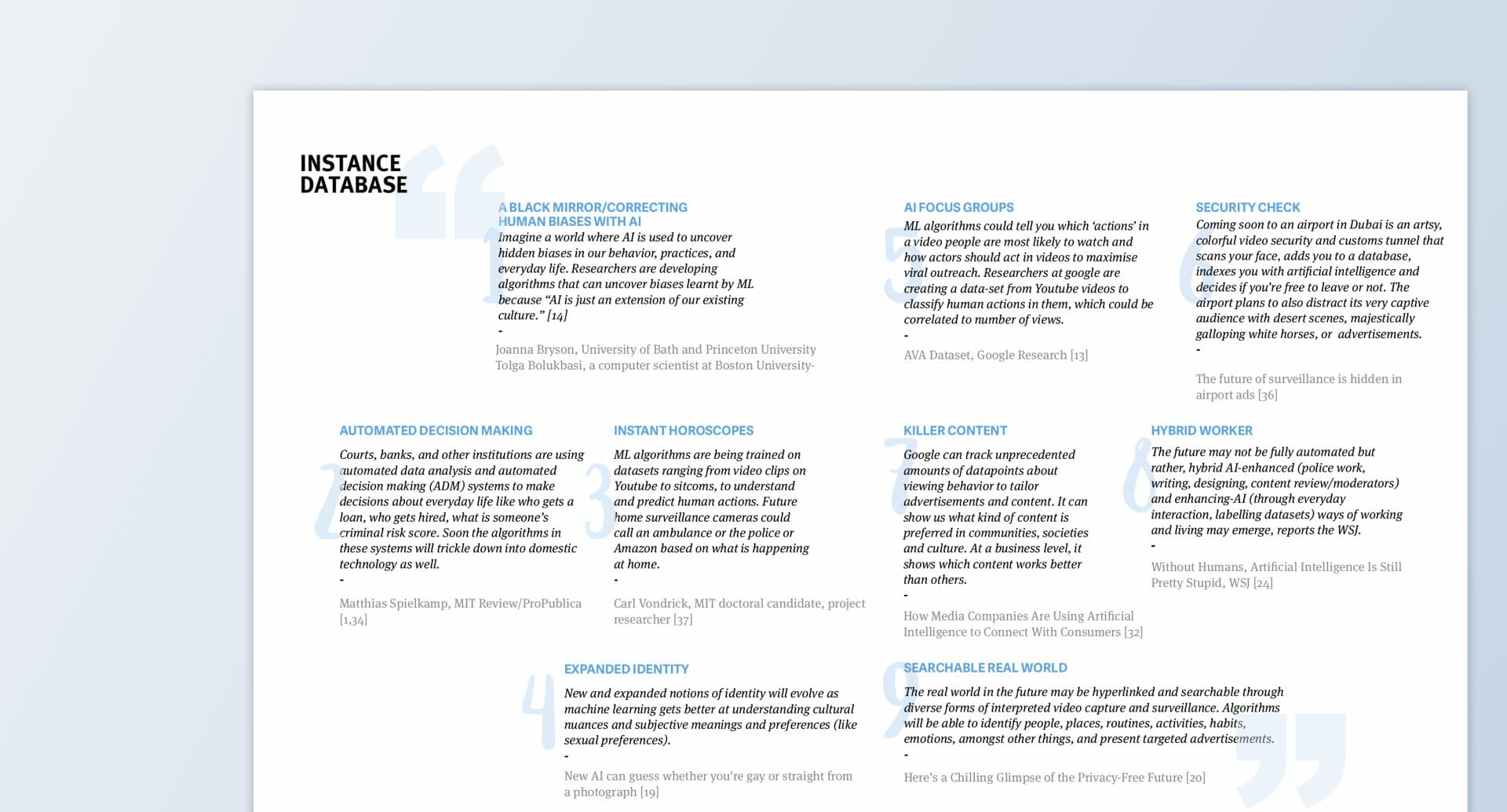 neural instance database